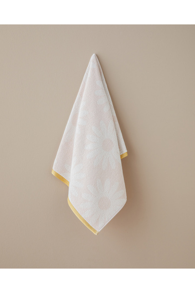 English Home Morning Daisy Pamuk Yüz Havlusu 50x80 cm Pudra