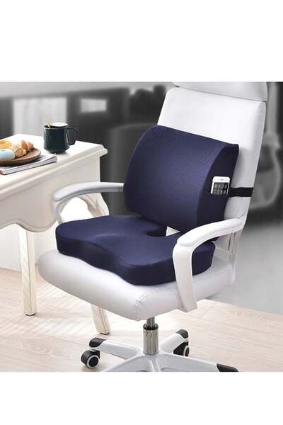 sharpdo Memory Foam Seat Cushion Back Cushion Set For Car Office Computer Cha...