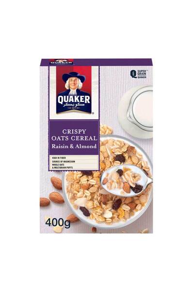 Quaker حبوب الزبيب واللوز 400 غرام