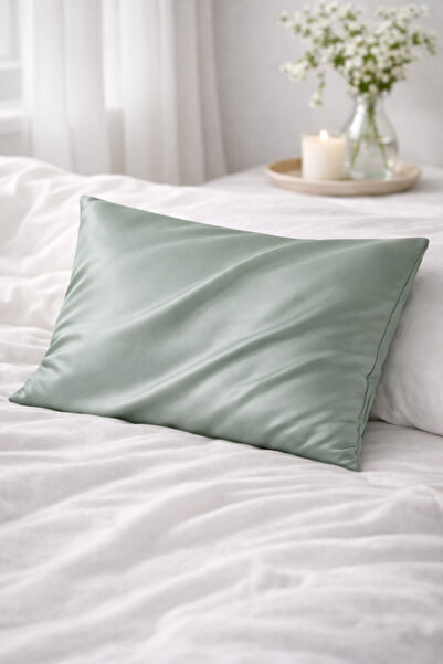 Defne&Apollon İpekçilik 100% Silk Y Pillowcase 50 X 70 cm - Water Green