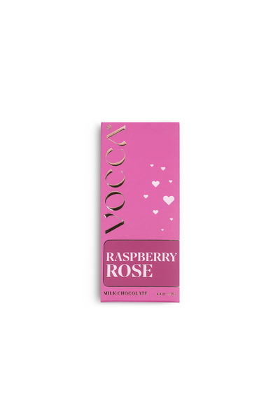 Vocca Chocolatier Vocca Raspberry Rose in Milk Chocolate Bar-125g