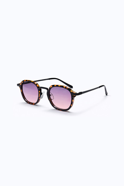 Toz Vintage Murian Leopard Retro Round Metal Frame Unisex Uv400 Vintage Retro...