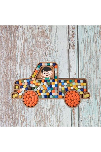 Araba Cam Mozaik Sanat Seti Kendin Yap DIY Mozaik Çocuk Etkinlik Hobi ve Sanat Seti