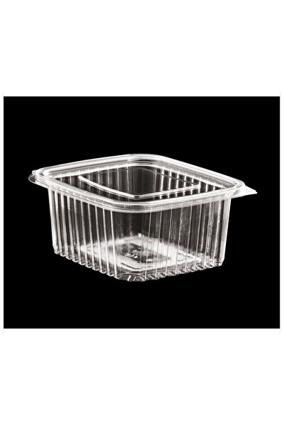 ÇELİKER Plastic Leakproof Container 500 Gr Cc Disposable Bowl with Lid 50 Pieces