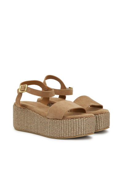 Dıvarese Kum Kadın Süet Sandalet