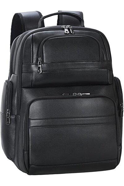 Arabest حقيبة ظهر جلد كلاسيكية للرجال، حقيبة كمبيوتر محمول 15.6 بوصة، سعة كبي...