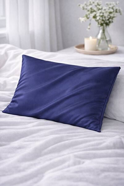 Defne&Apollon İpekçilik 100% Silk Y Pillowcase 50 X 70 cm - Navy Blue