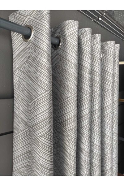 Evcimenhome ستارة ريفية (مبطنة) من قماش الجاكار. حلقة معدنية بفتحات للتعليق 2...