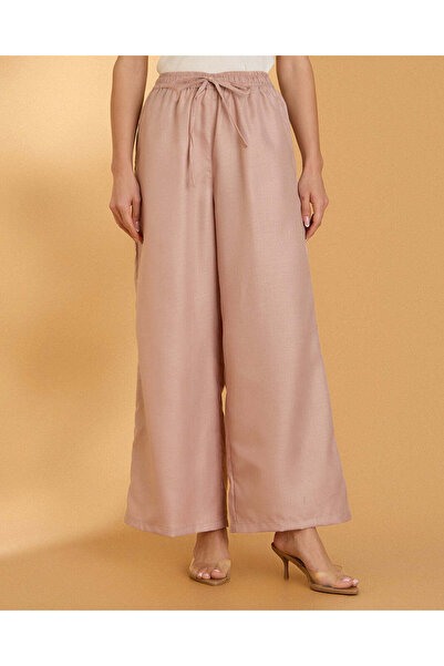 REDTAG Women Pink Wideleg Trousers