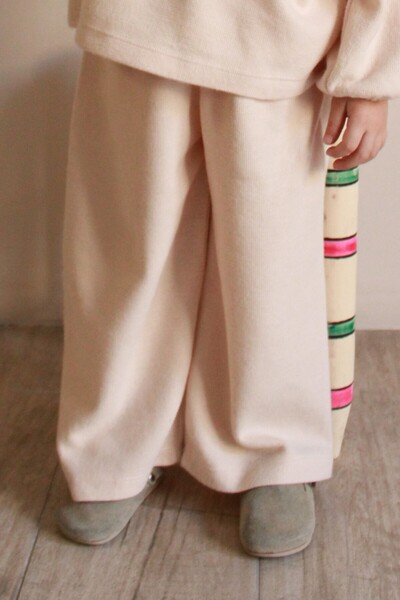 Oh La La Koala For Little Ones Beige Soft Girls' Trousers