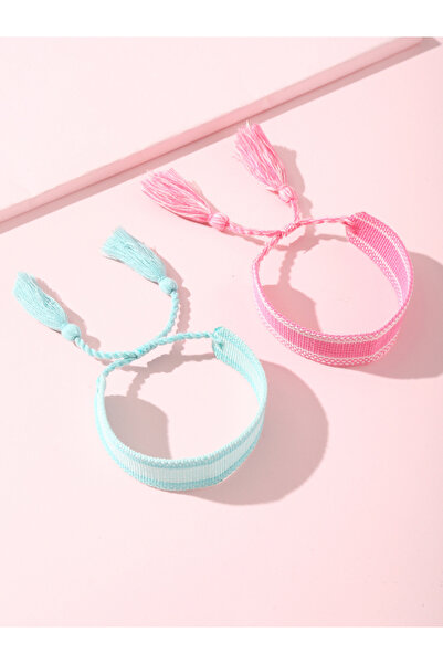 Take Two By Styli Pack of 2 - Braided Tassel Friendship Bracelets