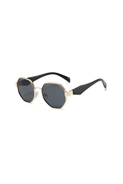 Toz Vintage Domero Retro Cornered Black Gold Frame Unisex Uv400 Vintage Retro...