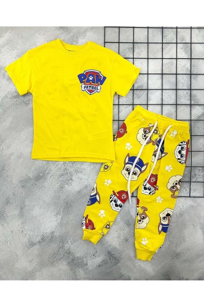 BEBEMER Zr 7021 Paw Petrol Printed Set (3-8 Years) Yellow