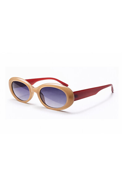 Toz Vintage Jurvin Burgundy Retro Oval Thick Bone Frame Unisex Uv400 Vintage ...