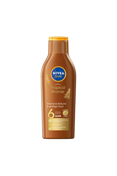 NIVEA Set of 2 x Sun Tropical Bronze Beach Lotion, for Tanning, SPF 6, 200 ml