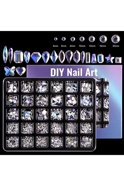 delis Στρας για νύχια Marquise, RHINE65, Πολύχρωμα