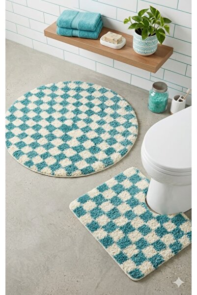 EUROBANO Chess Dama Με σχέδιο Λάτεξ Αντιολισθητική σόλα Κύκλοι και Εισόγωνα σ...