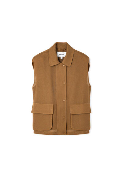 İpekyol File görünümlü vatkalı yelek