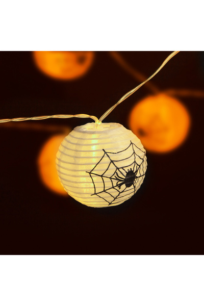 FAMİLY Halloween string lights - with spiders, white - 7.5 x 165 cm - 2 x AA ...