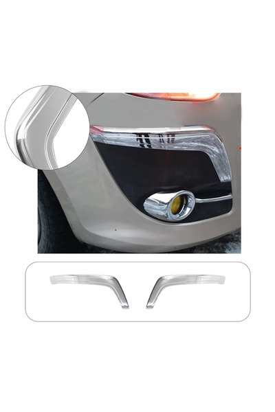 BRSPLAST Fiat Doblo Uyumlu 2010-2014 Ön Tampon Kaşı 2 Parça Abs Krom Kaplama