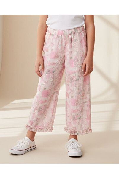 REDTAG Girls Pink Printed Trouser