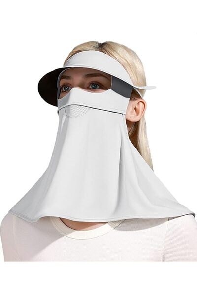 Arabest قناع وجه وقاية من الشمس ، قناع وجه من حرير الجليدي الواقي من الشمس، غ...