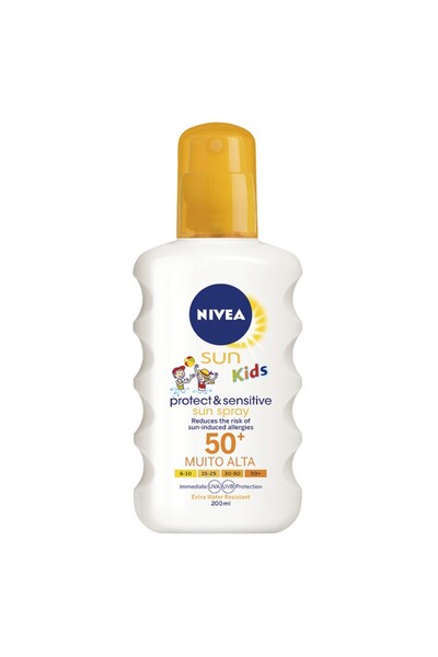 NIVEA Sun Kids Protect & Sensitive Sunscreen Spray, SPF 50+, for Children, 20...