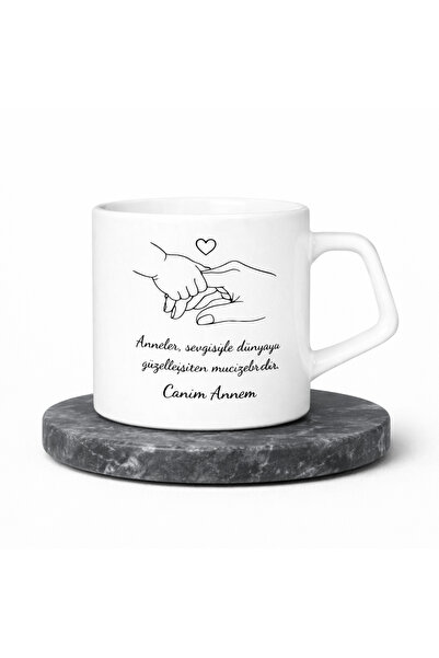 BayerDizayn Anneye Hediye Kupa Bardak Neskafe Kupası Fincanı– Canım Annem Yaz...