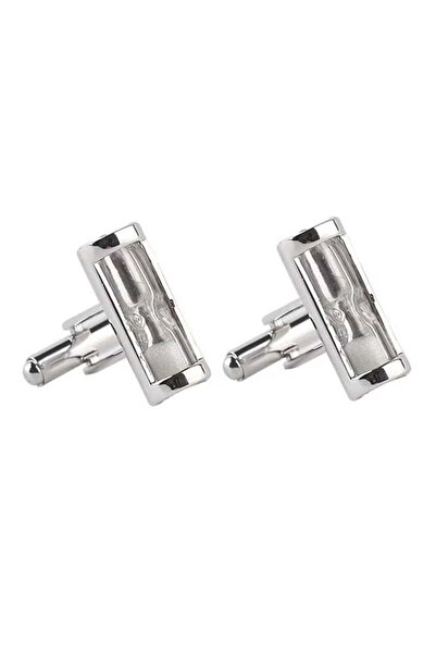 BSMBIOO Crystal Hourglass Modelling Sample Fashion Cufflinks