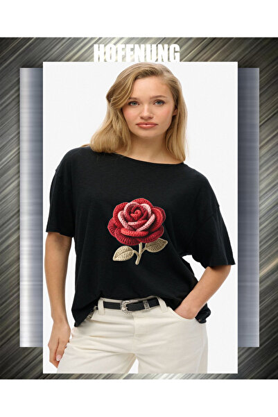 HOFFNUNG Μπλουζάκι UNISEX κοντομάνικο με στρογγυλή λαιμόκοψη, με στάμπα σε κό...