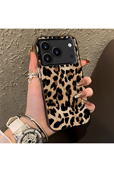 SLIMFELT iPhone 17 Pro Max Uyumlu Lüks Leopar Kılıfı, Düşmeye Dayanıklı Silik...