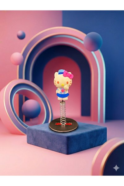 724 AUTO Swinging Adhesive Torpedo Ornament - with Hello Kitty Figure