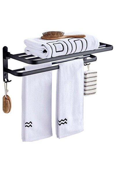 Arabest Towel Racks for Bathroom, Foldable Towel Rack Bathroom Storage Shelf,...