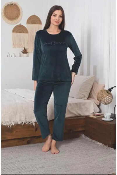 NİVENE Velvet Pajama Set Emerald