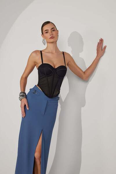 NOK İSTANBUL Boss Babe Skirt İndigo