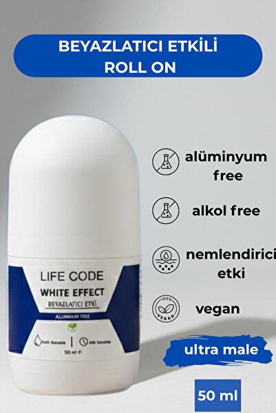 LİFE CODE Alüminyumsuz Beyazlatıcı Etkili Roll on 50 ml Ultra Male