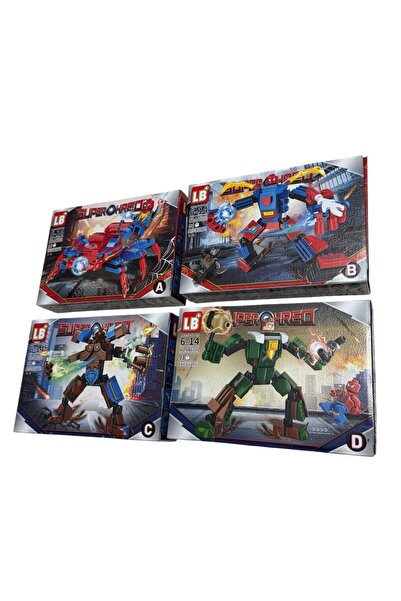 ADIRI SHOP Super Hero construction set, superhero robots, 4 models, 368 piece...