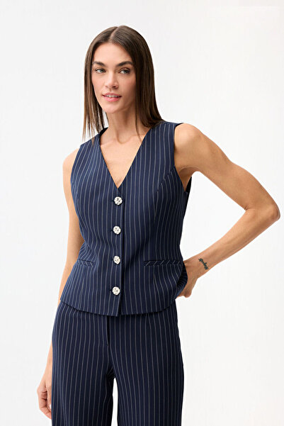 Love My Body Çizgili Yelek