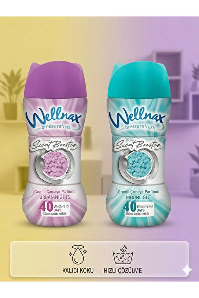 Wellnax Granül Çamaşır Parfümü ve Yumuşatıcısı Urban Night - Moonlight 2 li S...