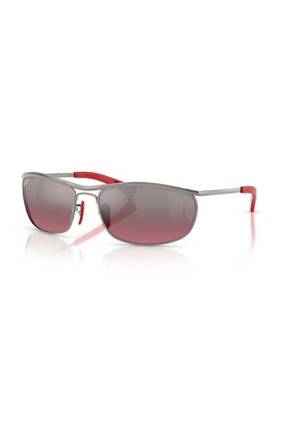 Ray-Ban RB 3819M F0017A 62 Scuderia Ferrari Unisex Polarize Oval Gri Aynalı M...