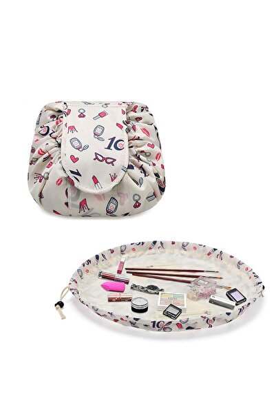 Arabest Makeup Bags for Women, Lazy Drawstring Makeup Bag,Cosmetic Pouch Toil...