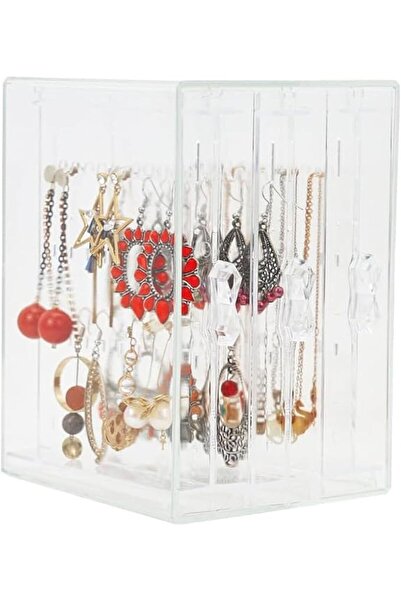 Arabest Necklace Holder Jewelry Organizer Storage Box, 3 Vertical Drawer Earr...