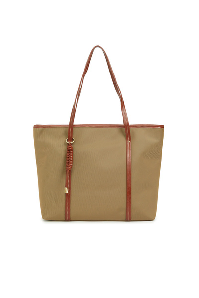 Dıvarese Haki Nylon Kadın Shopper Çanta