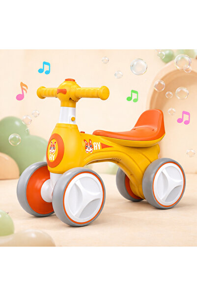 OEM Children's balance bike with 4 wheels, lights, music and soap bubbles 211
