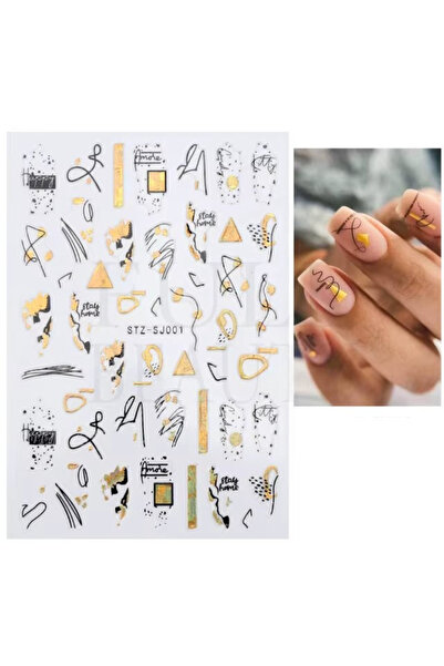 delis Marquise nail stickers, STICKER11, Gold