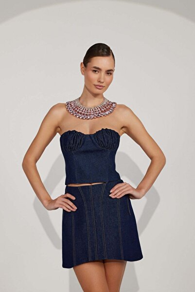 NOK İSTANBUL Icon Form Mini Skirt Dark Blue