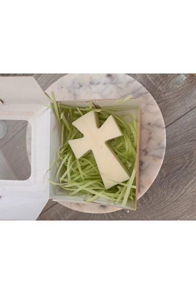 Roots&Flame Lumanare Handmade Cruce Decorativa Ceara Soia Naturala Paste 10 cm