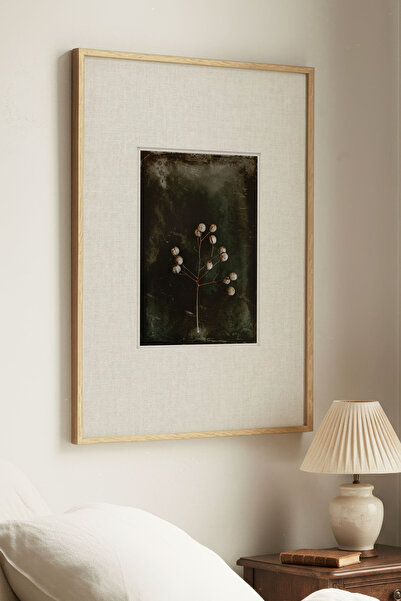 Zevahir Home 1 Piece Natural Wooden Framed Minimalist Dark Nature Contact Vin...