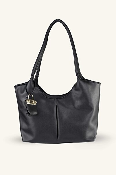 birizmoda Melany Model Charm Detailed El și geantă de umăr - Negru