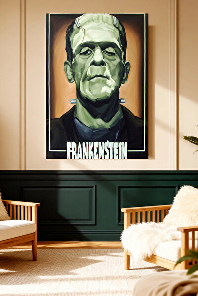 Mushen Studio Portret Frankenstein în stil Pop Art, tablou pe pânză, decor pe...
